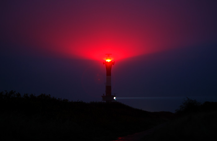 Neuer Leuchtturm am Abend