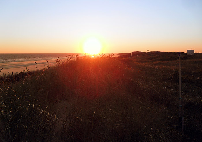 Sonnenaufgang über dem Oststrand