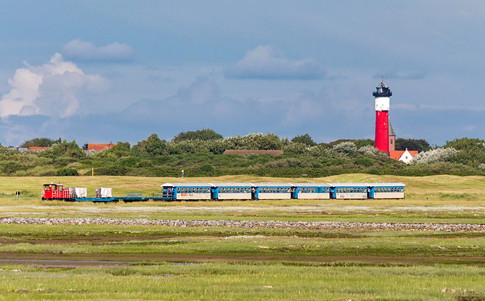 Inselbahn im Deichvorland