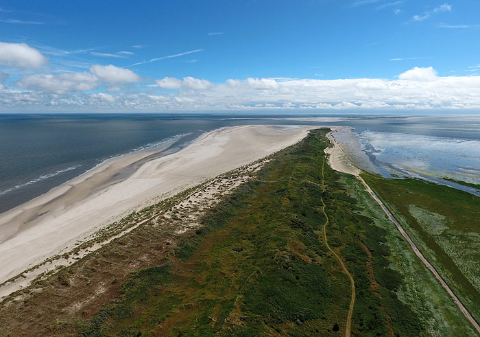 Ostdünen und Oststrand aus der Luft