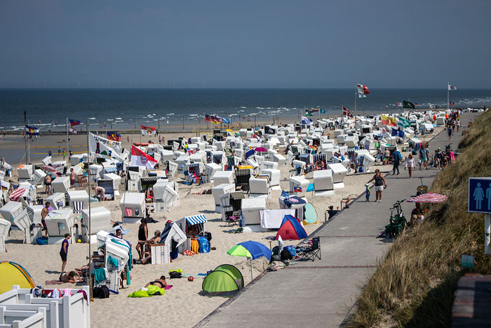 Strandkörbe im Mittelfeld
