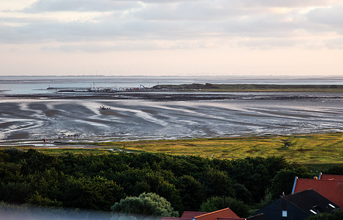 Blick vom Leuchtturm aufs Wattenmeer
