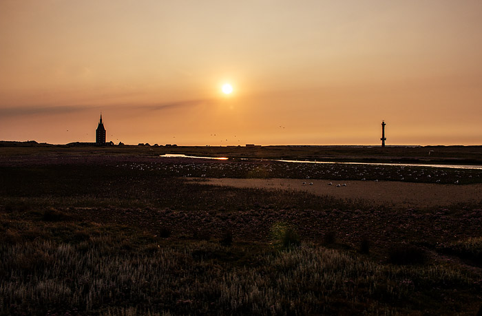 Westaußengroden am Abend