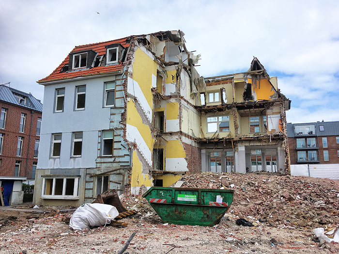 Abrißarbeiten am Haus Seeblick