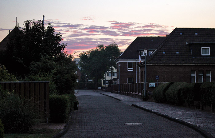 Rösingstraße in der Morgendämmerung