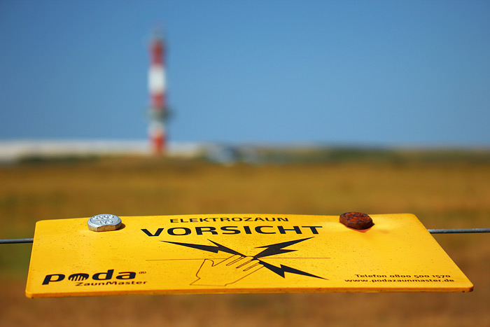 Elektrozaun – Vorsicht