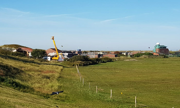 Westdorf mit Westturm-Café-Baustelle