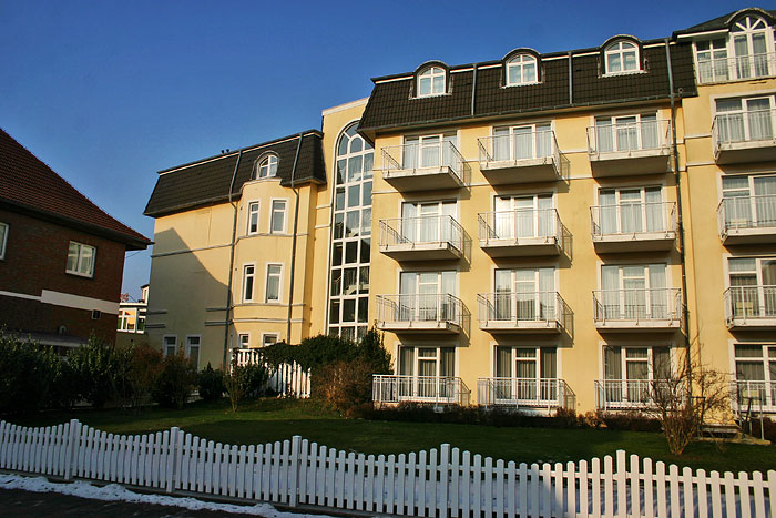 Rückseite des Strandhotels Gerken