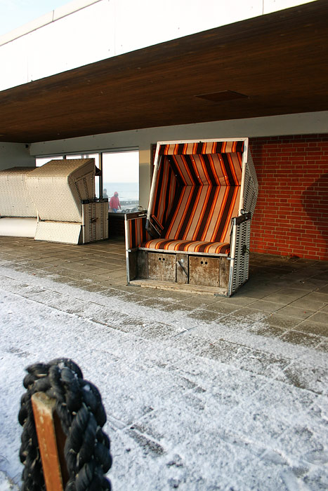 Liegeterrasse mit Strandkörben