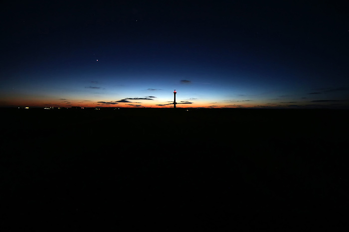 Neuer Leuchtturm im Dämmerlicht