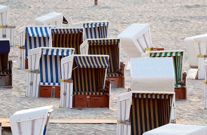 Westfeld-Strandkörbe am Hauptstrand