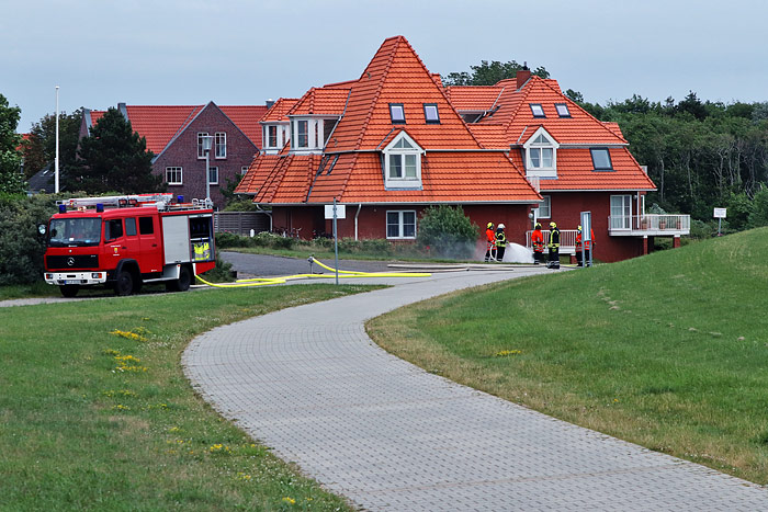 Feuerwehrübung am Deich