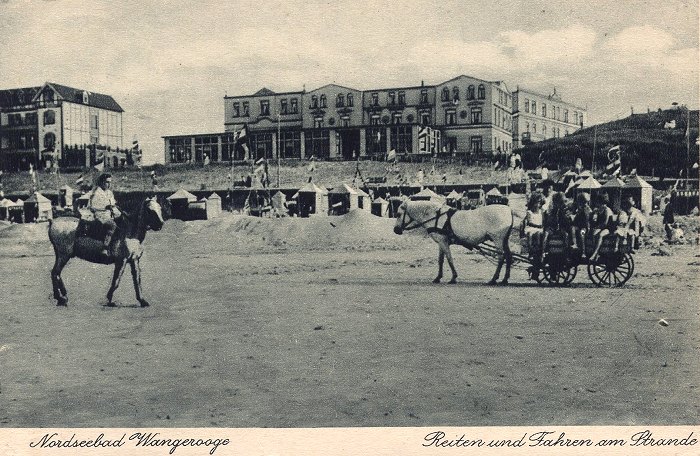Reiten und Fahren am Strande