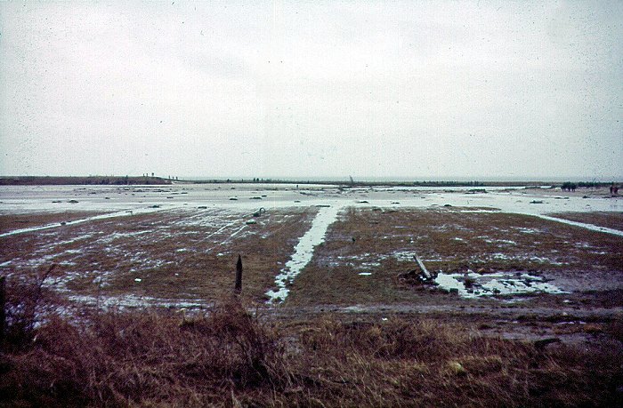 Sturmflut 1962. Deichbruchstelle im Dorfgroden