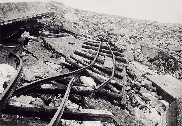 Sturmflut 1962. Zerstörte Strandmauer