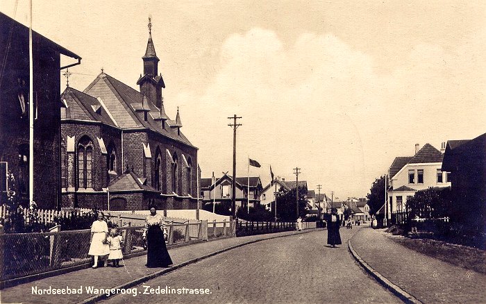 Zedeliusstraße mit St. Willehad-Kirche