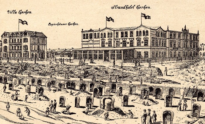 Ansicht des Strandhotels »Gerken«