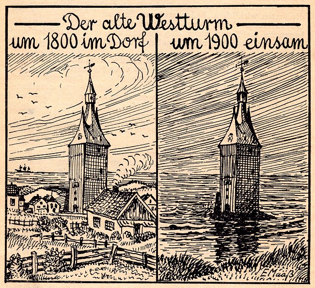 Der alte Westturm 1800 und 1900