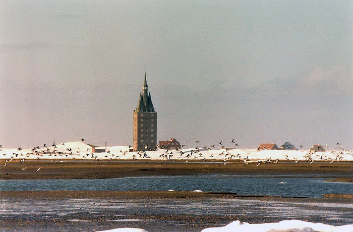 Blick &uuml;ber die Lagune hinweg zum Westturm