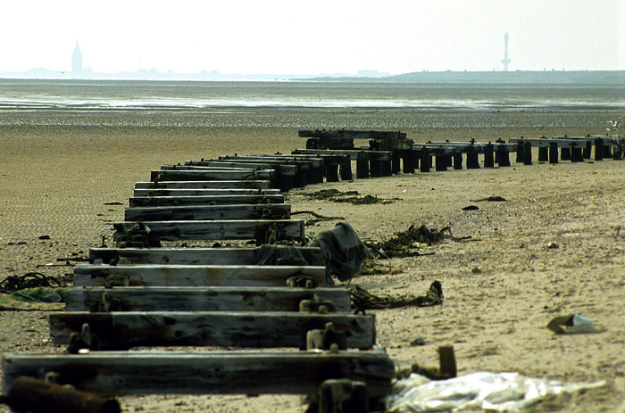 Bahnschwellen am Ostende