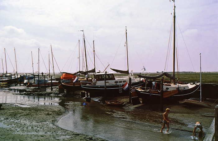 Niedrigwasser am Yachthafen