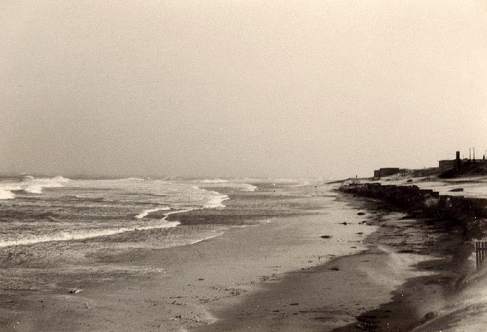 Badestrand tags vor der Flut