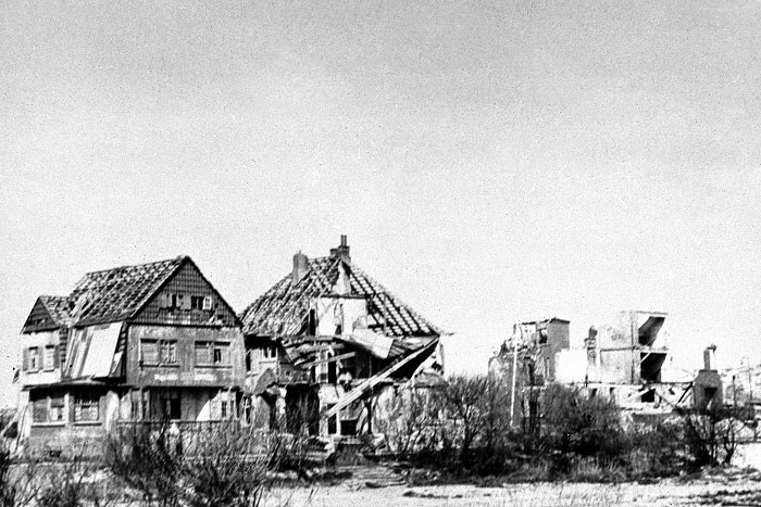 Ruinen nach dem Luftangriff