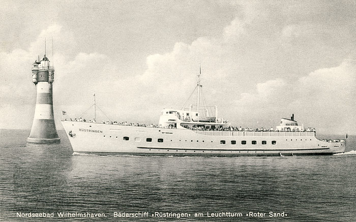 Bäderschiff Rüstringen am Leuchtturm Roter Sand