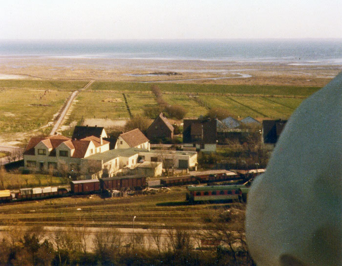 Bahngelände vom Alten Leuchtturm aus gesehen