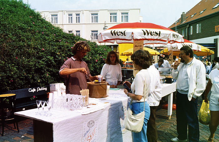 Getränkestand vor dem Pudding