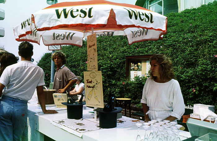 Getränkestand vor dem Pudding