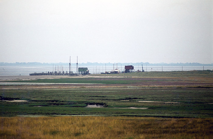 Lagune im Westaußengroden und Anleger