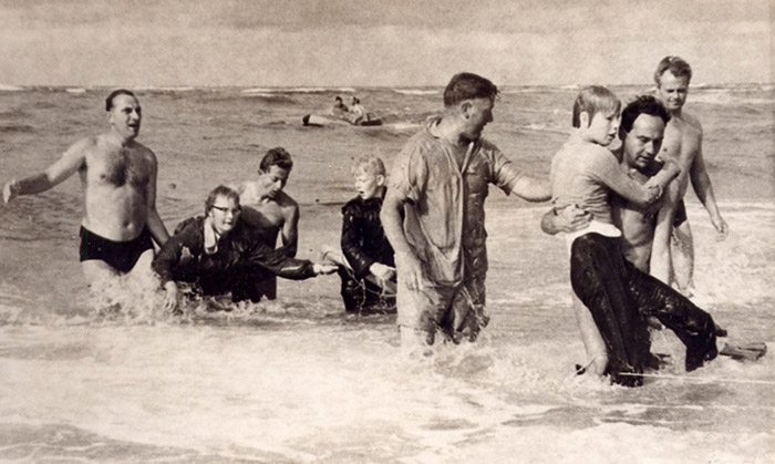Rettungsaktion am Strand