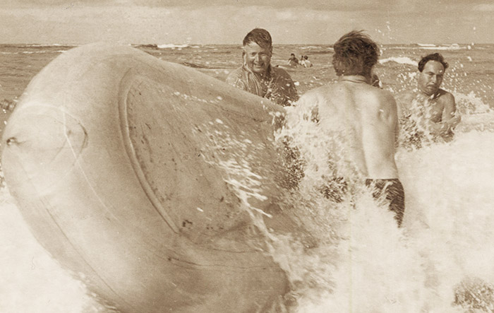 Rettungsaktion am Strand