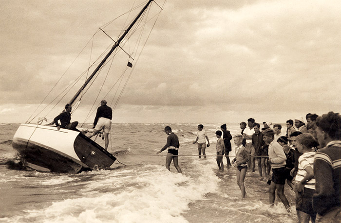 Rettungsaktion am Strand