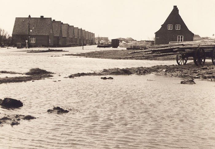 Siedlerstraße nach der Sturmflut