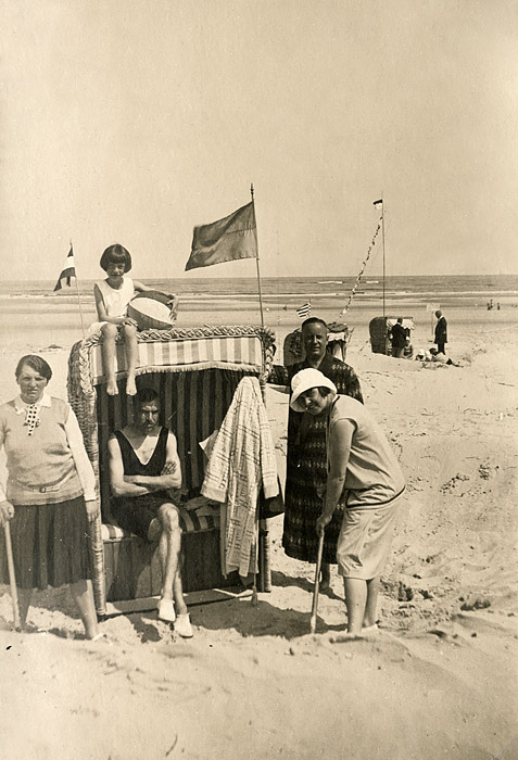 Familienfoto am Strand