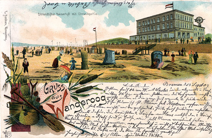 Strandhotel Kaiserhof mit Strandpartie