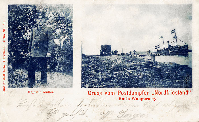 Gru&szlig; vom Postdampfer Nordfriesland