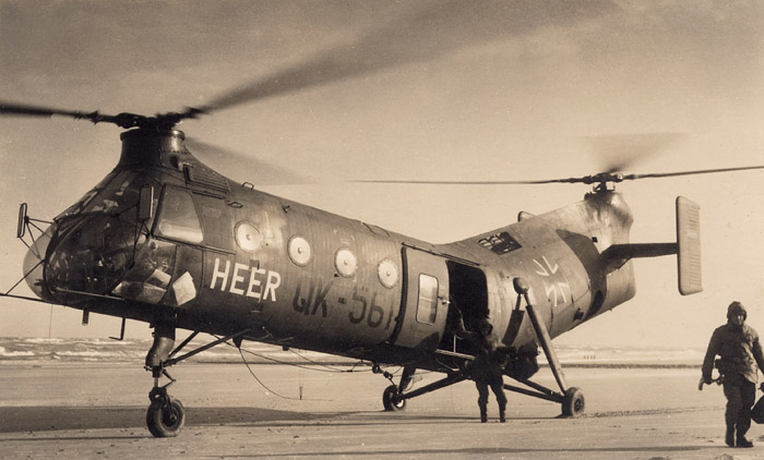 Sturmflut 1962. Vertol H-21 Bananenhubschrauber